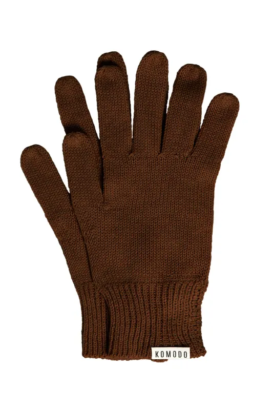 CITY - GOTS Organic Cotton Gloves - Hazelnut Brown sold by Komodo Fashion