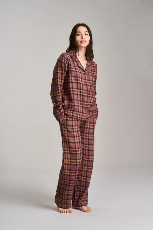 JIM JAM Womens Organic Cotton Pyjama Set - Berry sold by Komodo Fashion