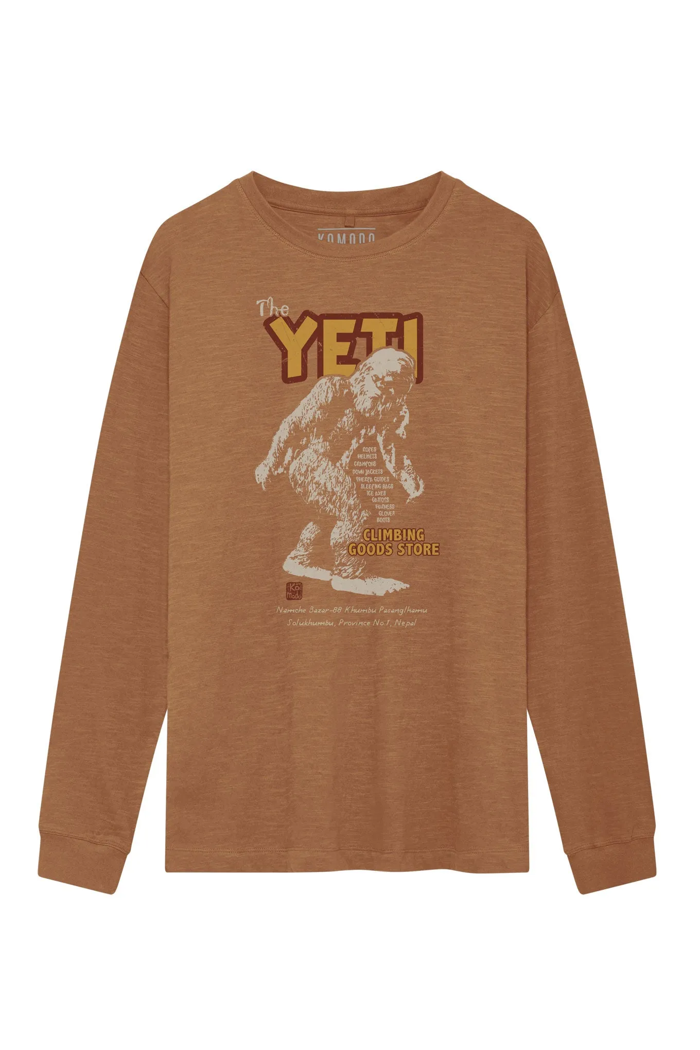 YETI Organic Cotton Tee - Brass sold by Komodo Fashion