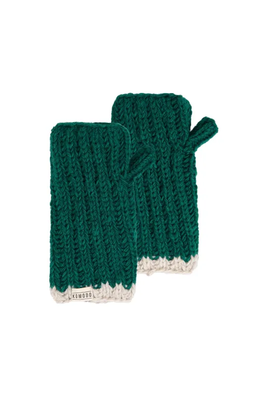 RAFI RIB Fleece Lined Mitten - Evergreen sold by Komodo Fashion