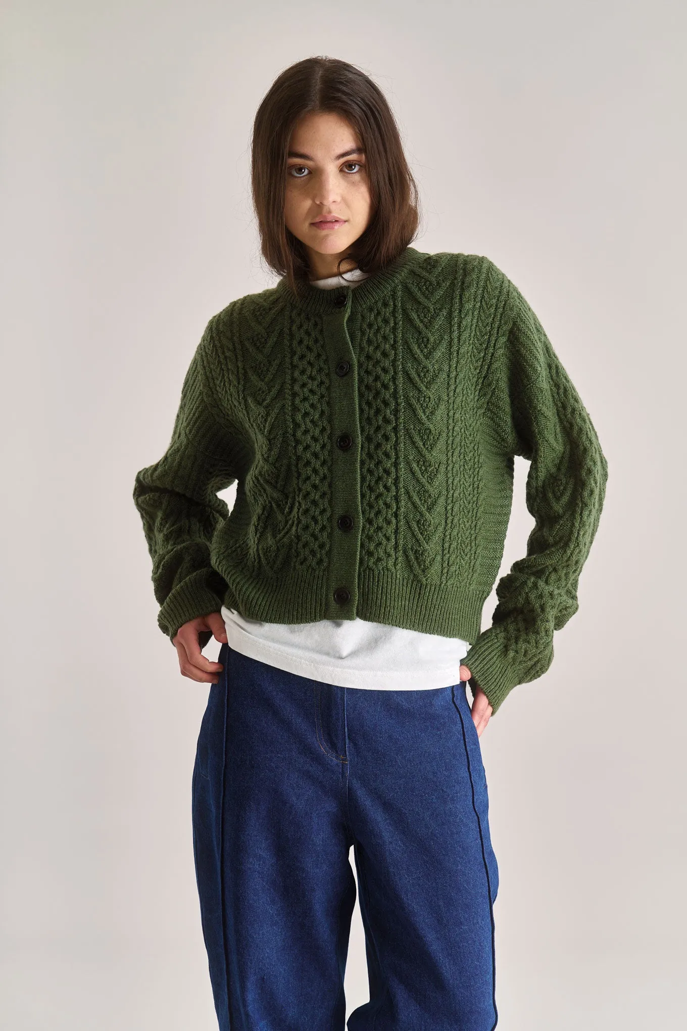 CHARLIE Lambswool Cardigan - Green sold by Komodo Fashion product image thumbnail 2
