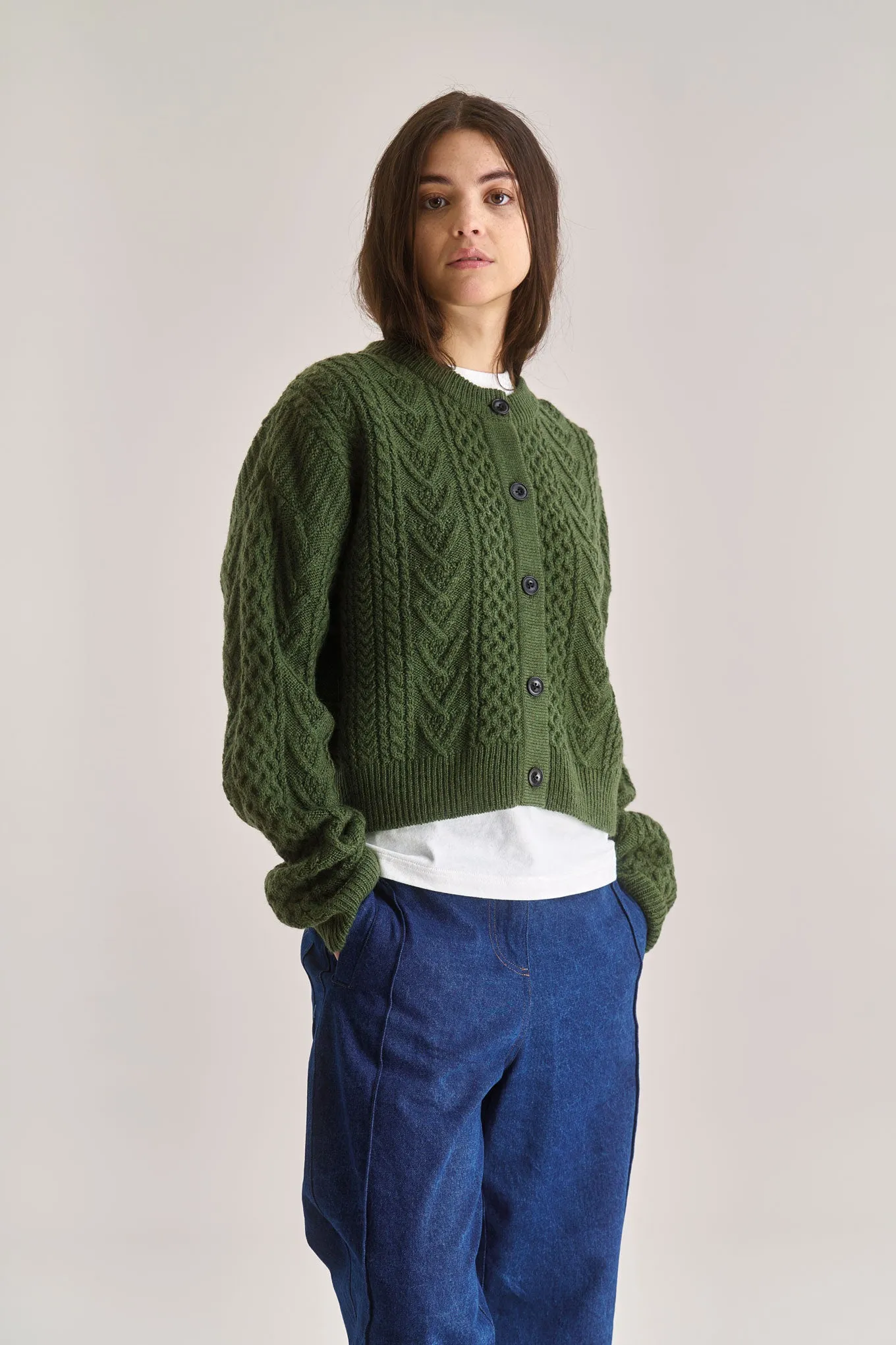 CHARLIE Lambswool Cardigan - Green sold by Komodo Fashion product image thumbnail 3