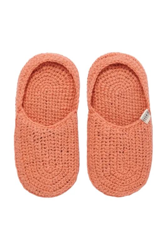 HIDE - Handknitted Wool Slipper Peach sold by Komodo Fashion