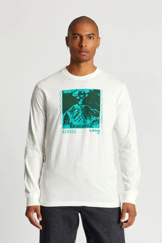 HAKON VOLCANO  - Organic Cotton Tee Off White sold by Komodo Fashion