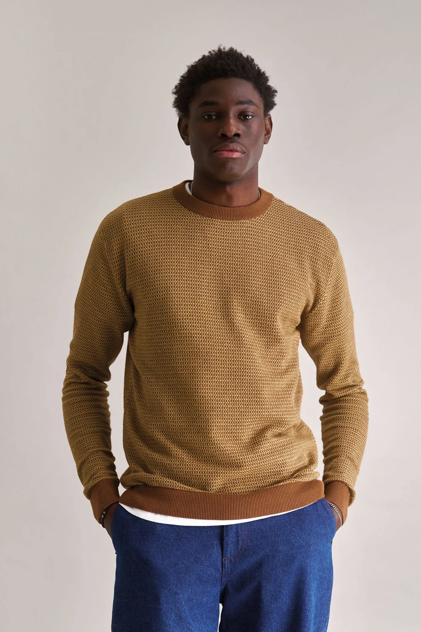 OPAL Organic Cotton Jumper - Sand sold by Komodo Fashion