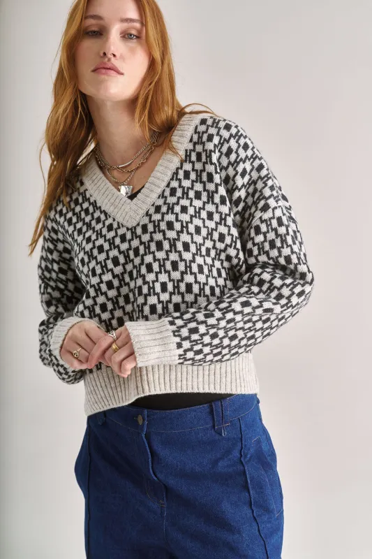 EFFIE Lambswool Jumper - Charcoal made by Komodo Fashion