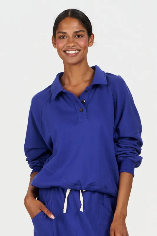 RUGS Organic Cotton Sweatshirt - Blue made by Komodo Fashion