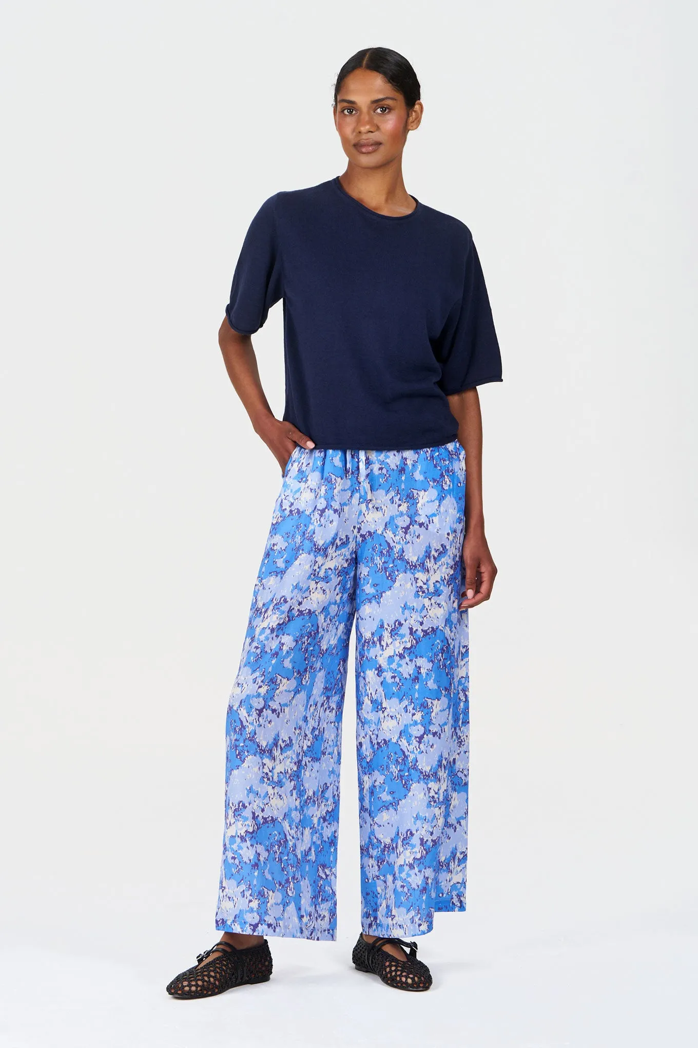 ARIA Tencel Linen Trouser - Acid Blue sold by Komodo Fashion product image thumbnail 2