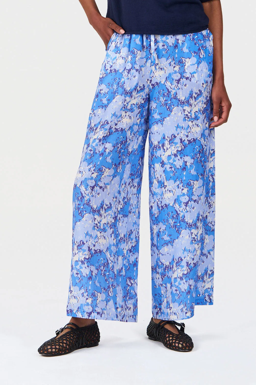 ARIA Tencel Linen Trouser - Acid Blue sold by Komodo Fashion product image thumbnail 3