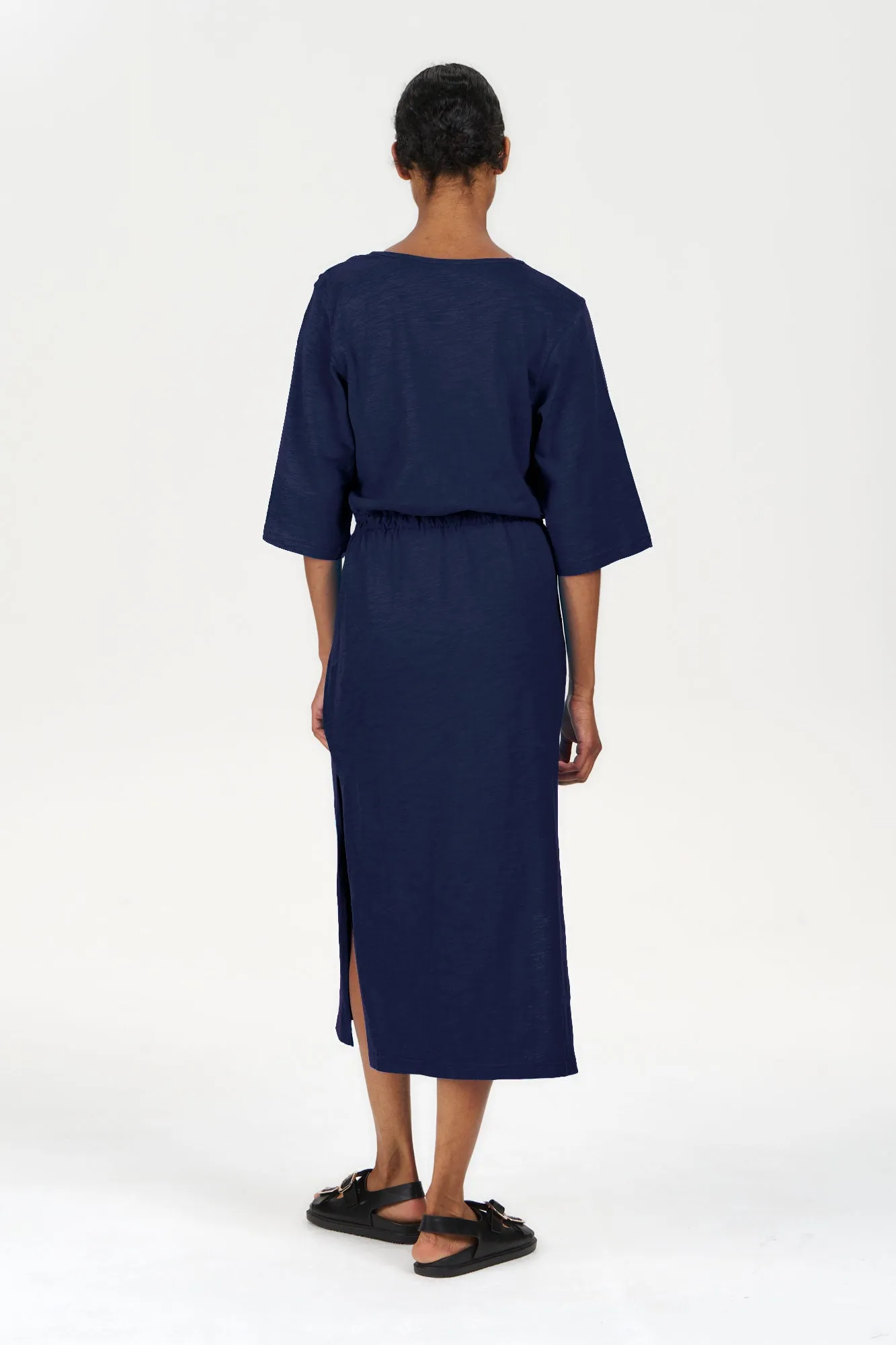 HALLIE Organic Cotton Dress - Navy sold by Komodo Fashion product image thumbnail 2