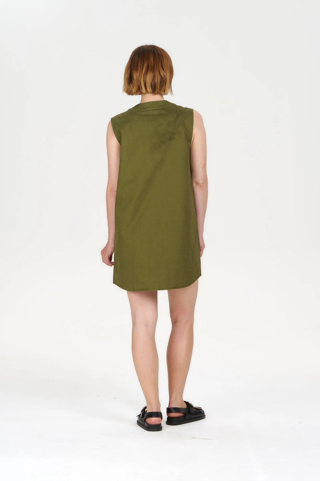 ROSIE Organic Cotton Dress - Khaki sold by Komodo Fashion product image thumbnail 3