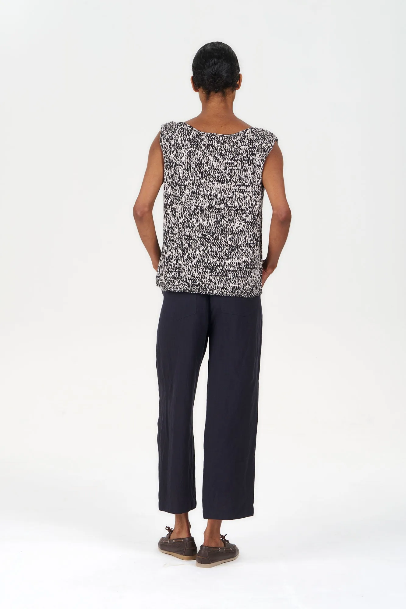 OLIVE Tencel Linen Trouser - Navy sold by Komodo Fashion product image thumbnail 4