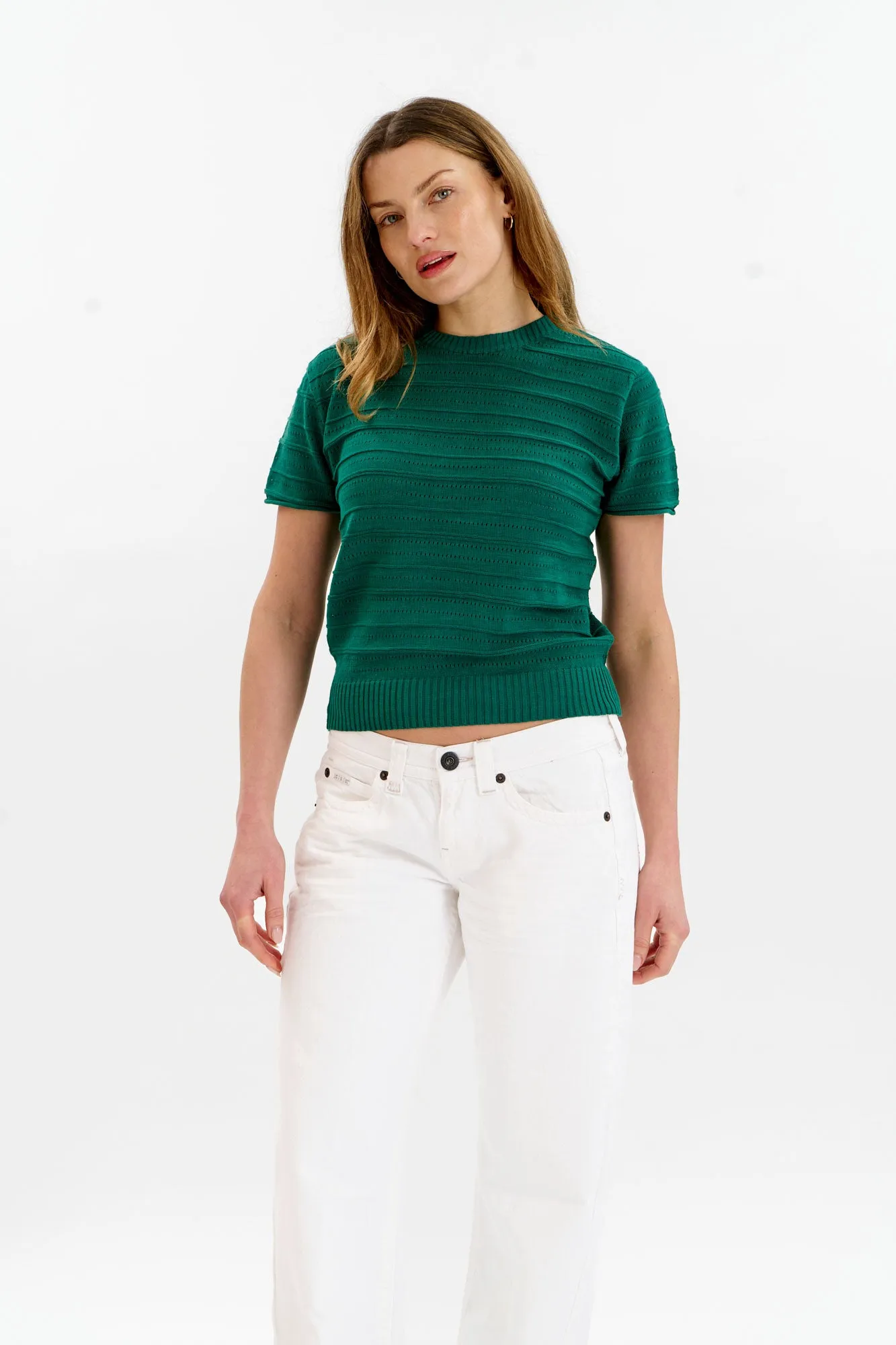 POSEY Organic Cotton Knit Tee - Green sold by Komodo Fashion product image thumbnail 2