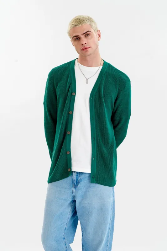 LUCAS Organic Cotton Cardigan - Green made by Komodo Fashion
