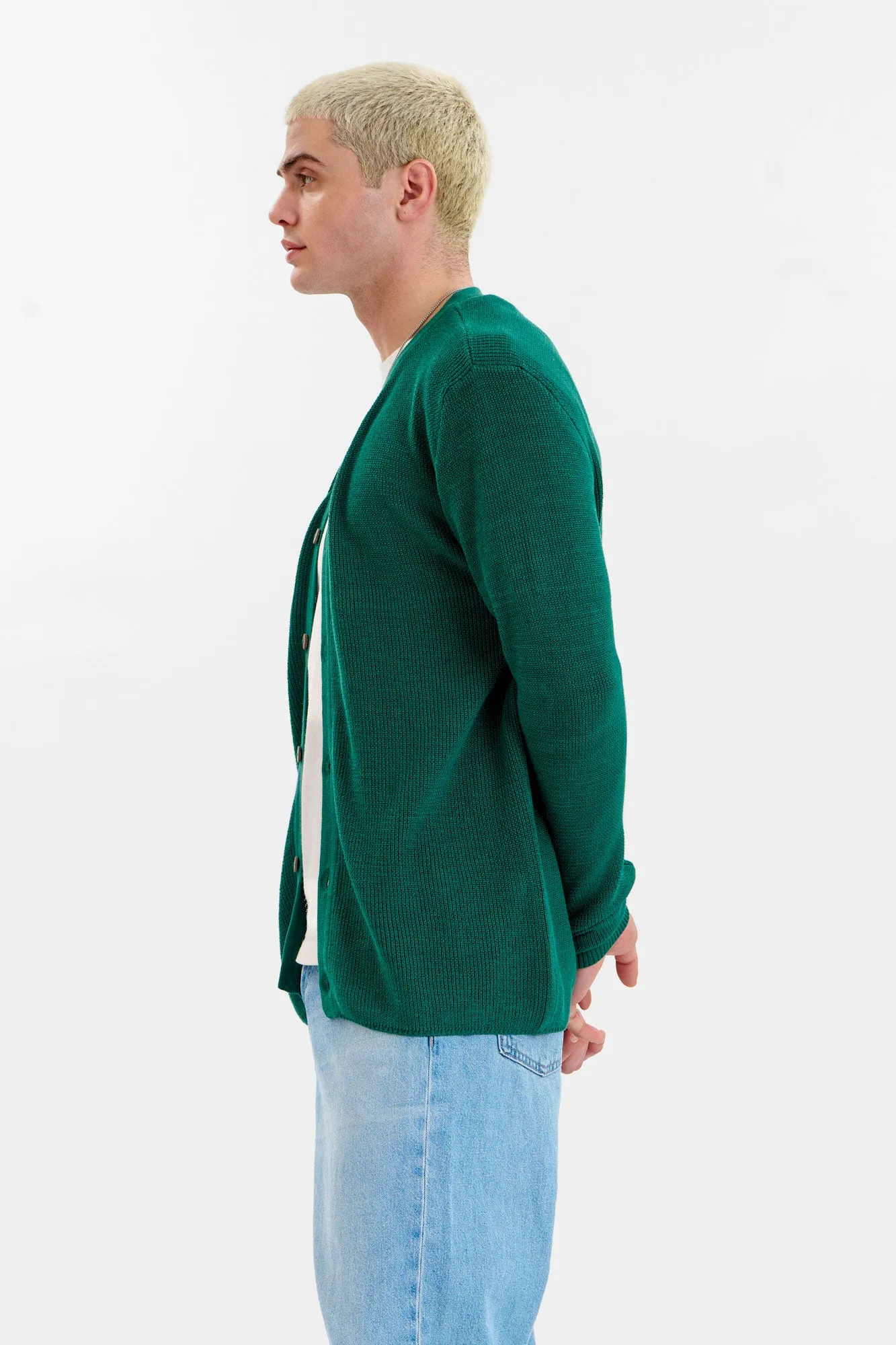 LUCAS Organic Cotton Cardigan - Green sold by Komodo Fashion product image thumbnail 3