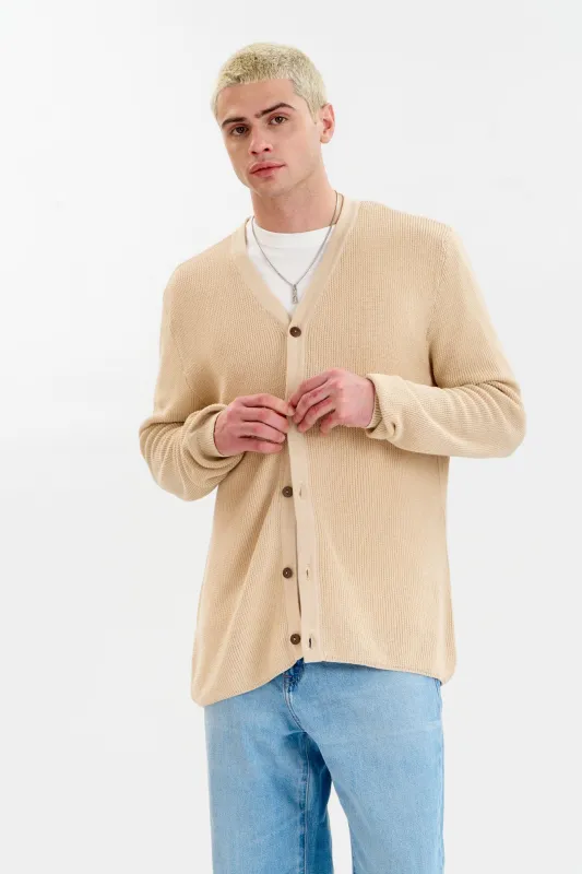 LUCAS Organic Cotton Cardigan - Cream made by Komodo Fashion