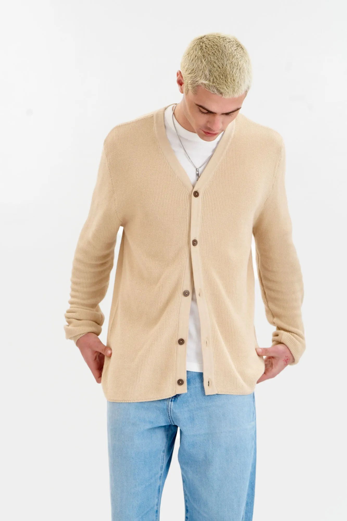 LUCAS Organic Cotton Cardigan - Cream sold by Komodo Fashion product image thumbnail 2