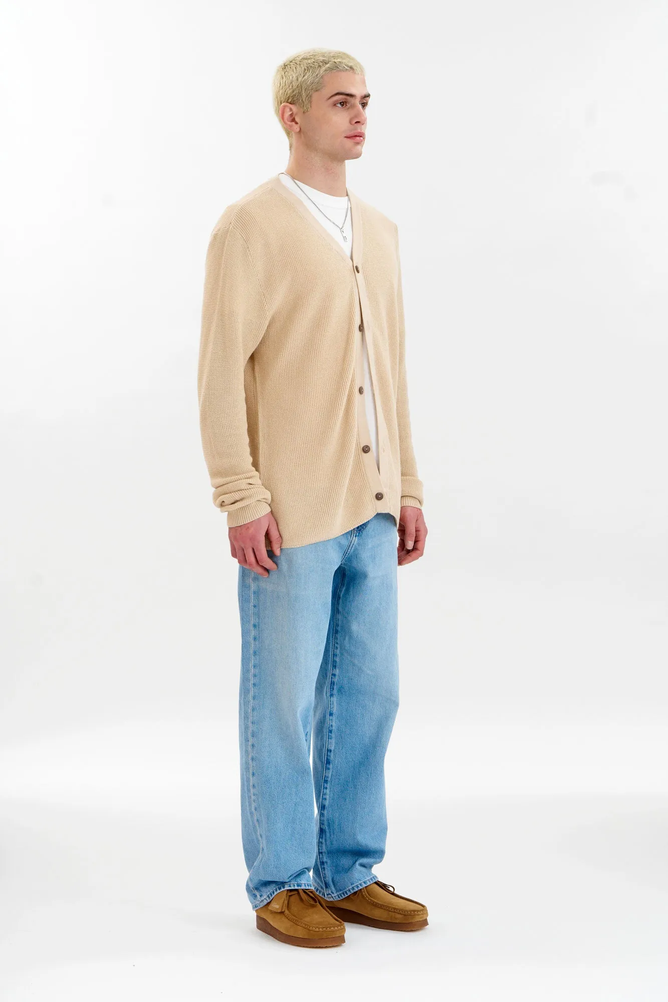 LUCAS Organic Cotton Cardigan - Cream sold by Komodo Fashion product image thumbnail 3