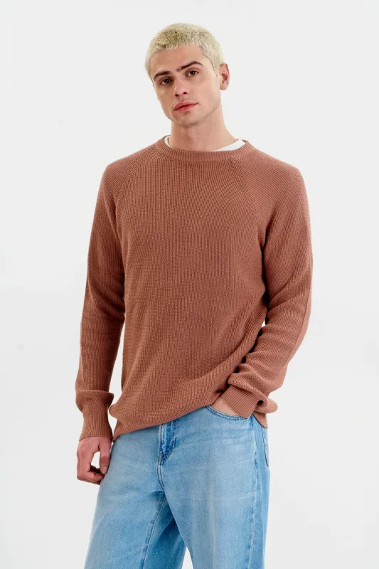 FOG Organic Cotton Jumper - Coffee made by Komodo Fashion