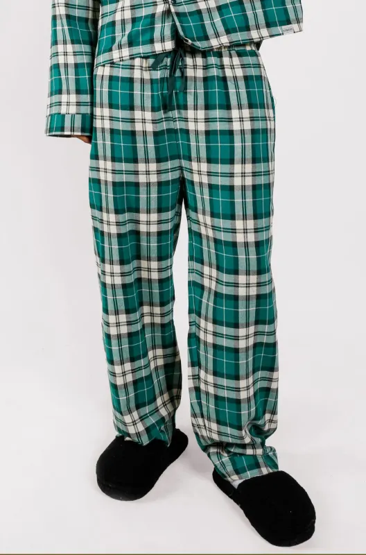 JIM JAM Mens Organic Cotton Pyjama Bottoms - Green made by Komodo Fashion