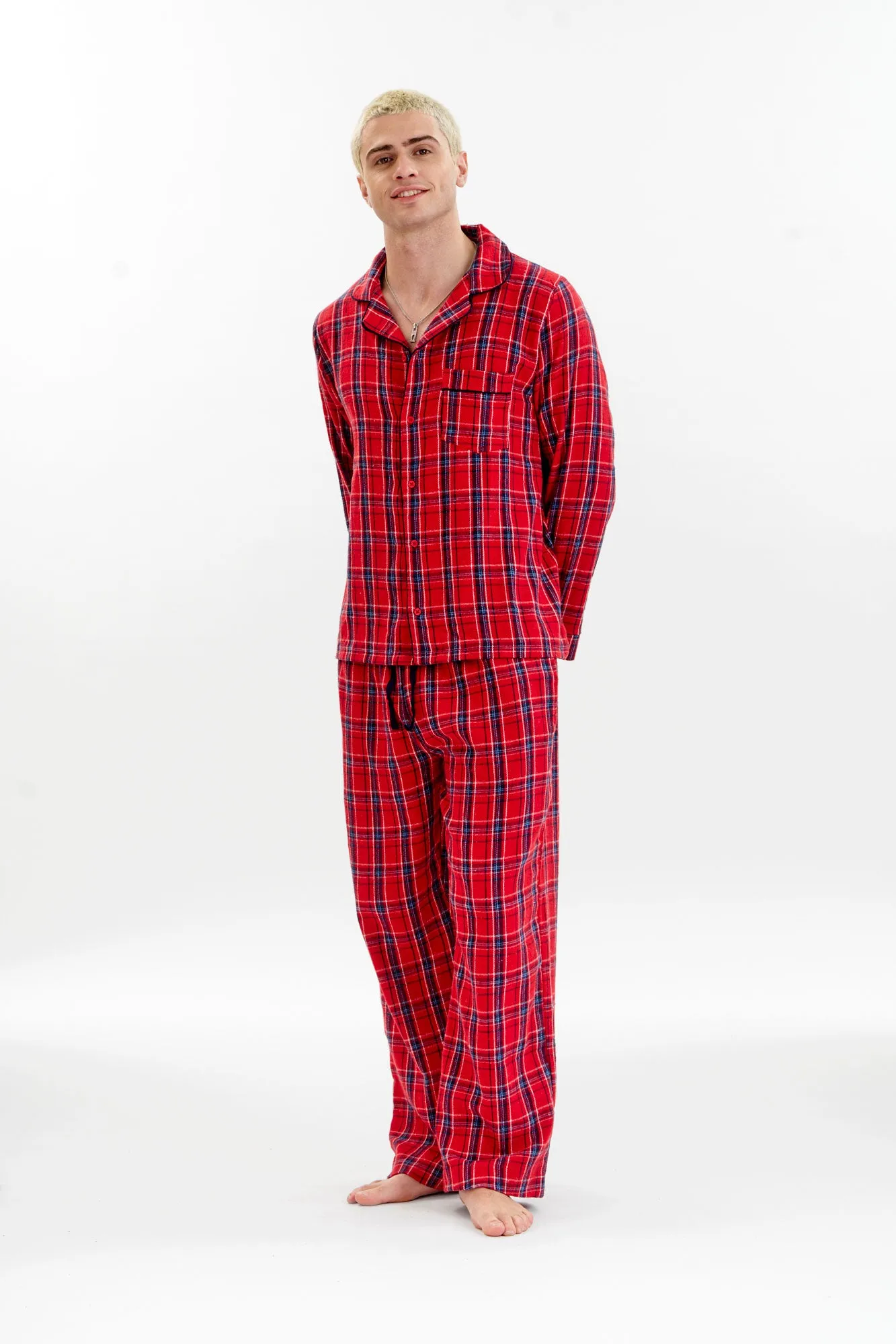 JIM JAM Mens Organic Cotton Pyjama Set - Red sold by Komodo Fashion product image thumbnail 3