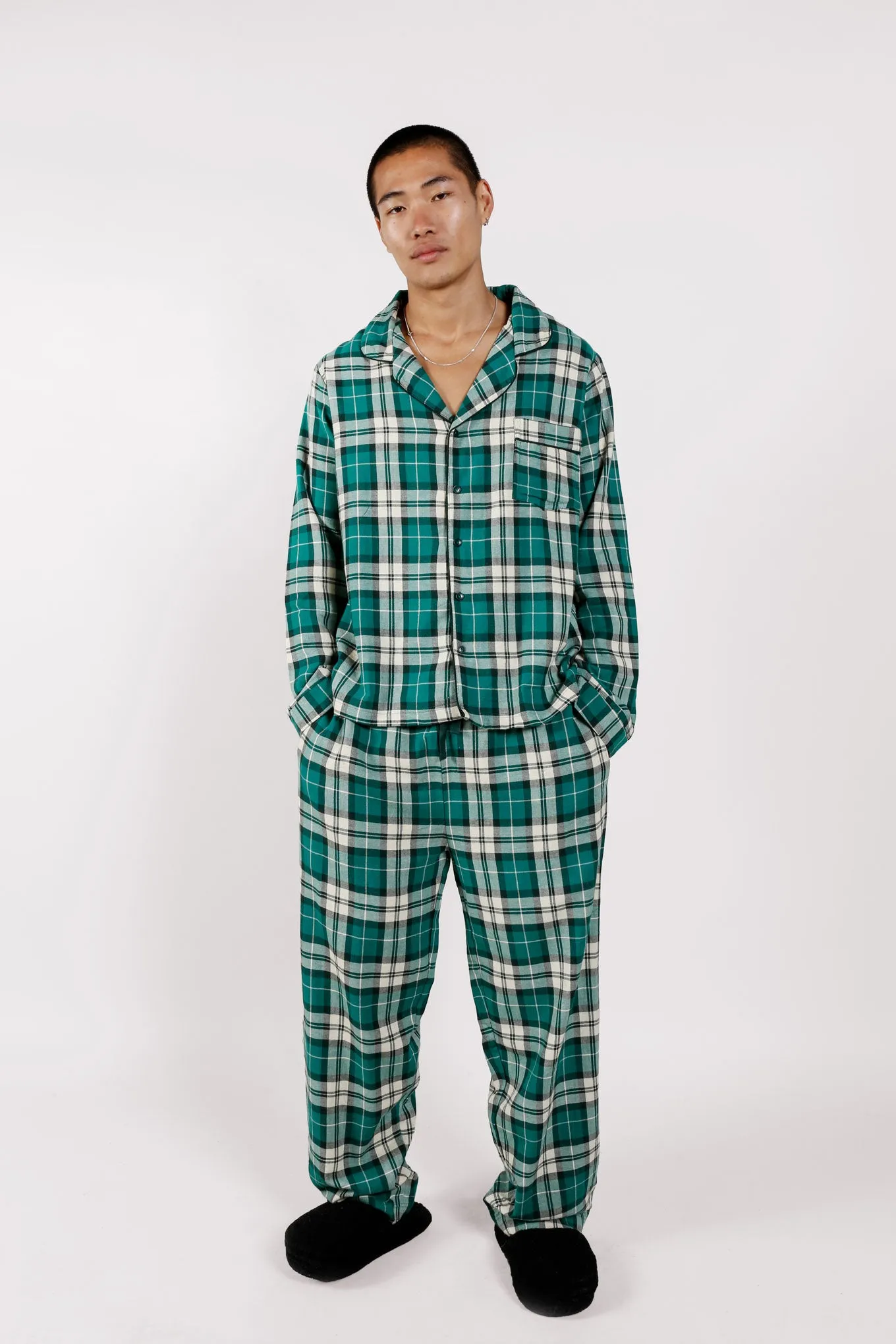 JIM JAM Mens Organic Cotton Pyjama Set - Green sold by Komodo Fashion product image thumbnail 2