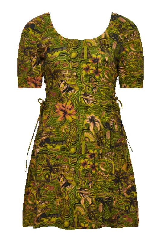 BALI - Organic Cotton Dress Green sold by Komodo Fashion