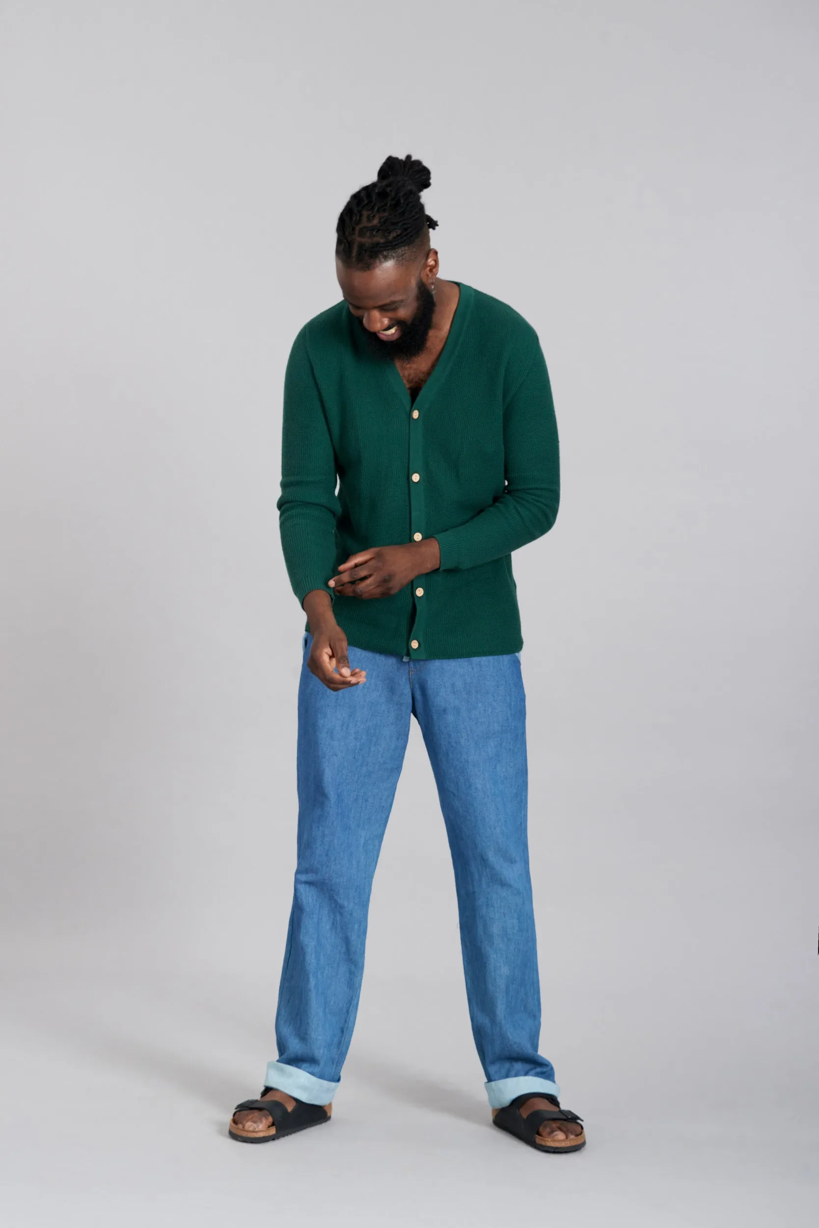 LUCAS - Organic Cotton Cardigan Dark Green sold by Komodo Fashion product image thumbnail 4