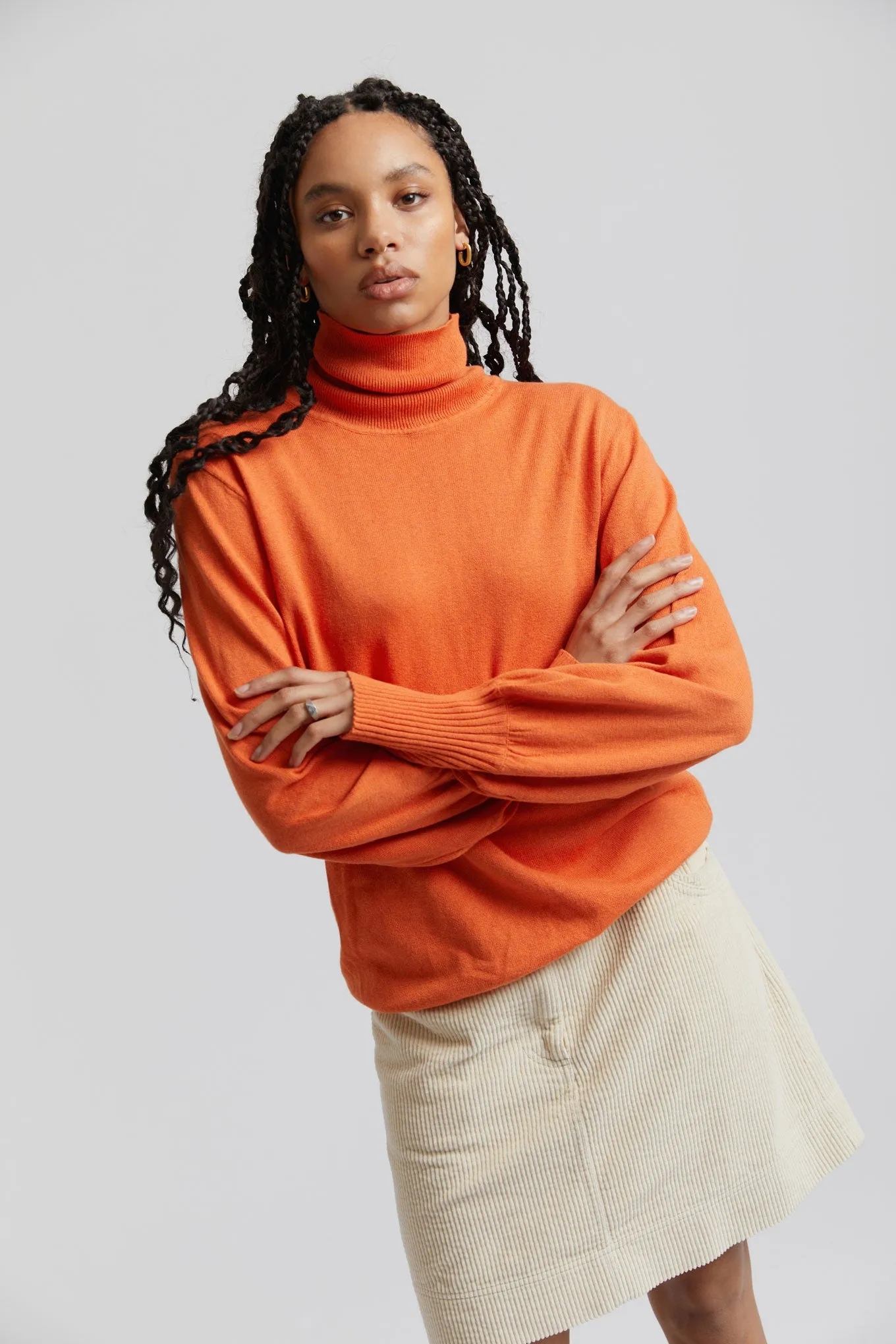 MAXINE - Organic Cotton Jumper Burnt Orange sold by Komodo Fashion