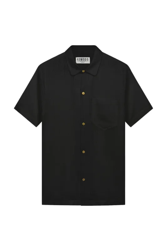 SPINDRIFT Corn Fabric Shirt - Black sold by Komodo Fashion