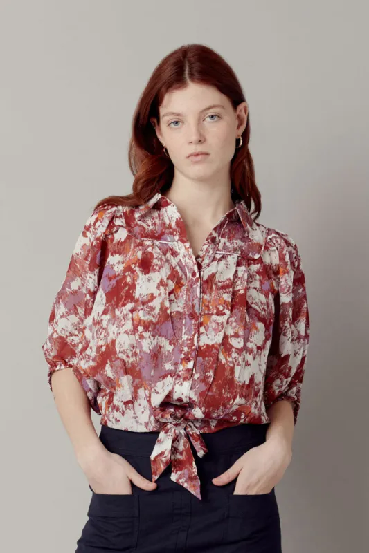 MAGIC Organic Cotton Blouse - Poppy Red sold by Komodo Fashion