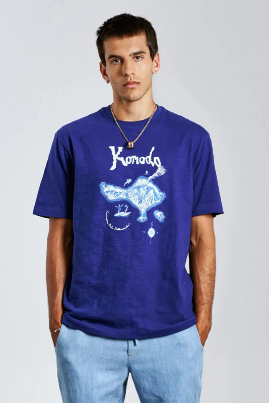 BALI ISLAND - Organic Cotton Tee Navy sold by Komodo Fashion
