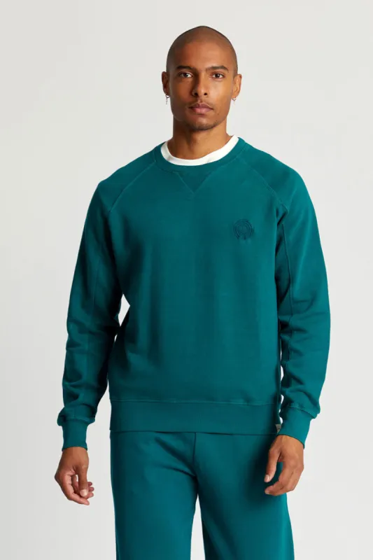 ANTON - Organic Cotton Sweat Teal Green sold by Komodo Fashion
