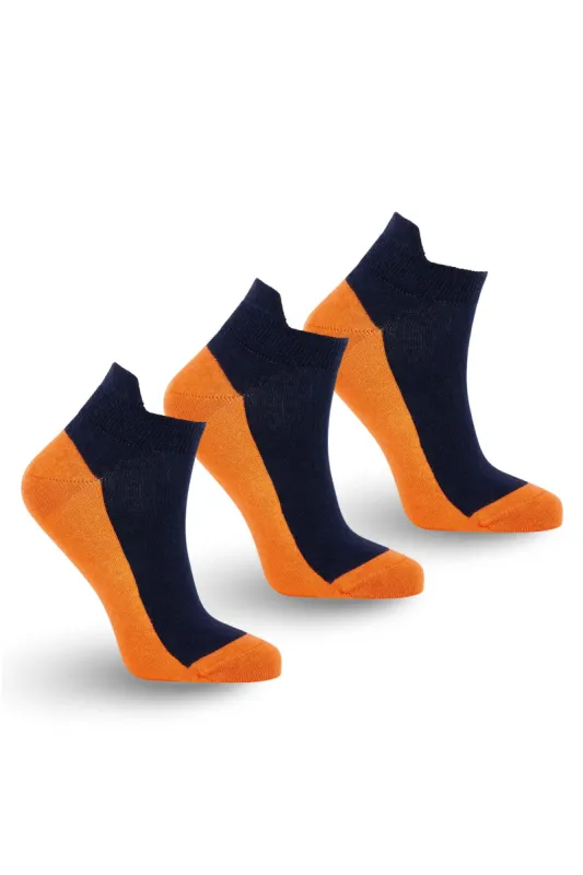 PUNCHY ANKLE Navy x3 Boxset - Organic Cotton Socks sold by Komodo Fashion