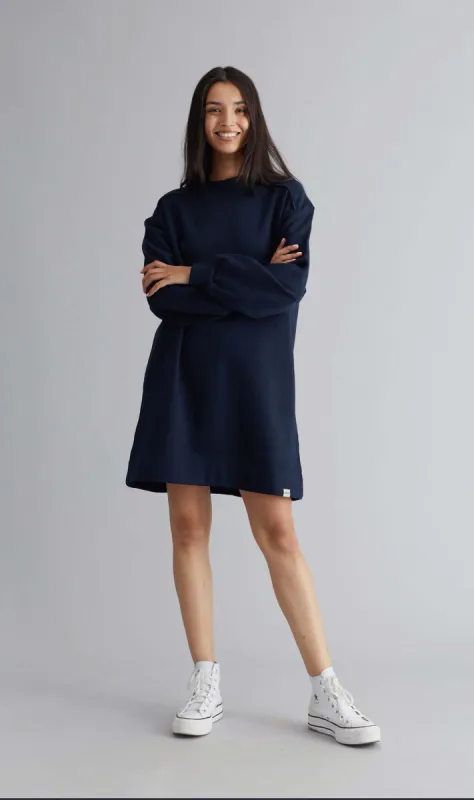 ISABELLA - Organic Cotton Dress Navy sold by Komodo Fashion