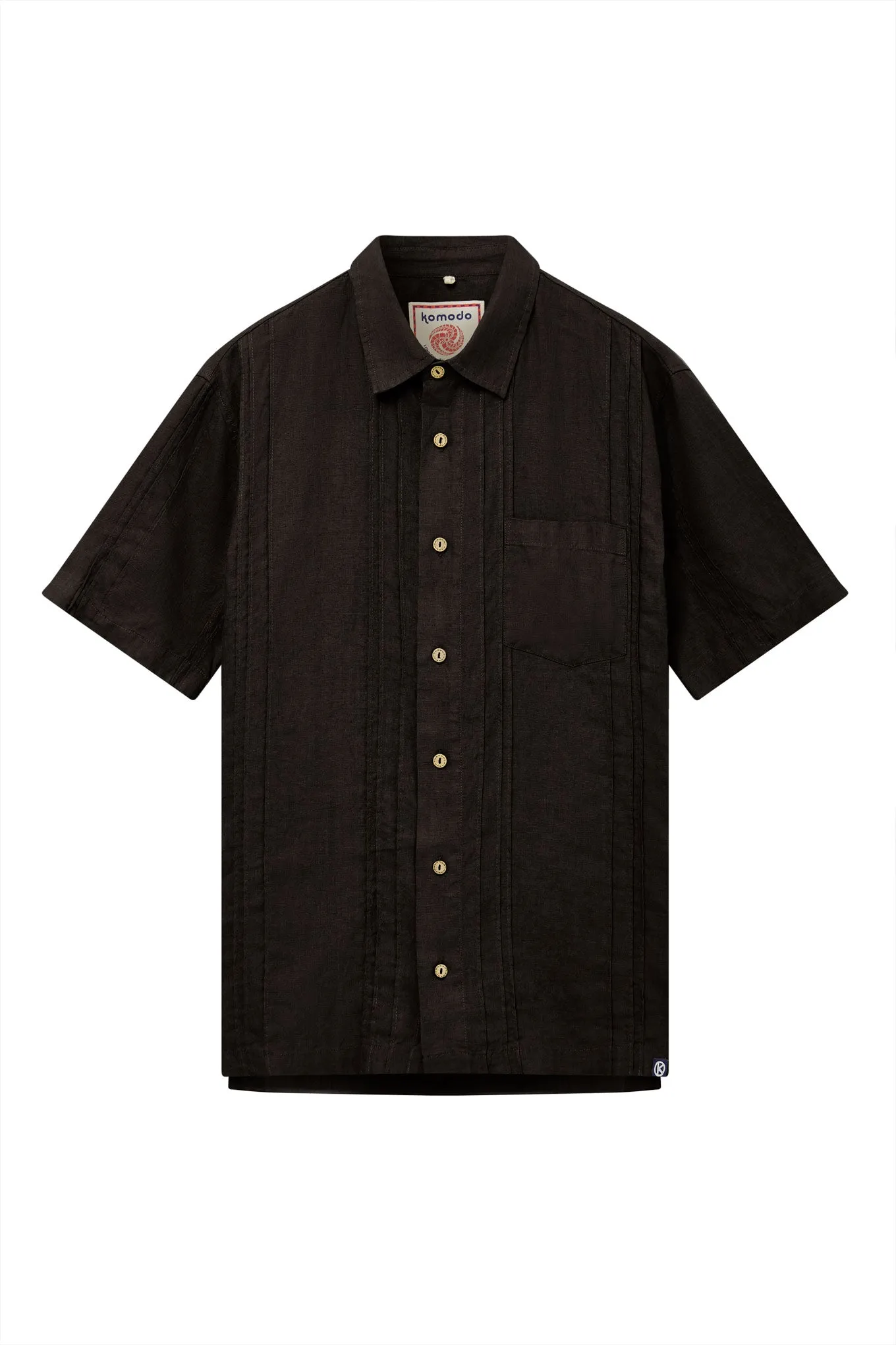 LEO - Linen Shirt Black sold by Komodo Fashion