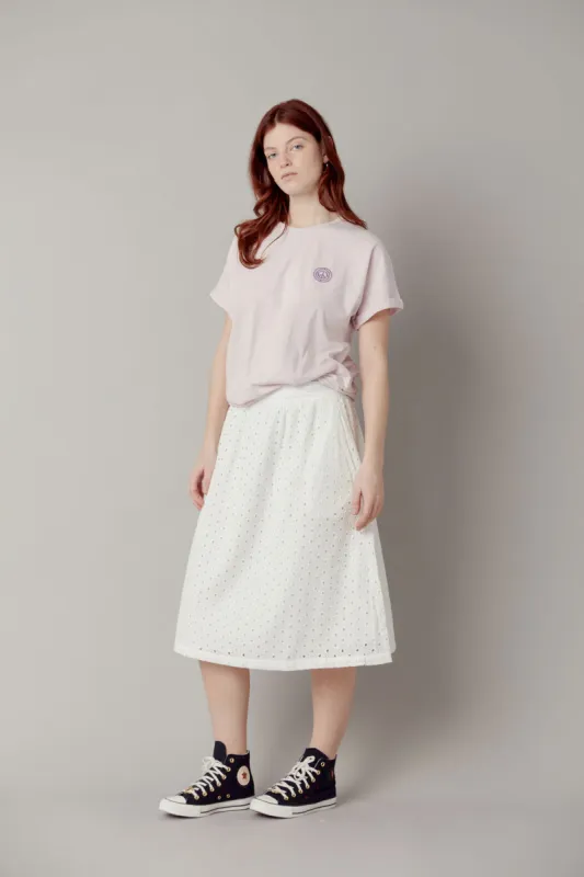 NAMI Organic Cotton Midi Skirt - White sold by Komodo Fashion