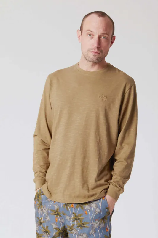 HAKON -  Organic Cotton Long Sleeve Tee Moss Green sold by Komodo Fashion