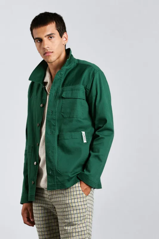 LANDON - Organic Cotton Jacket Forest Green sold by Komodo Fashion