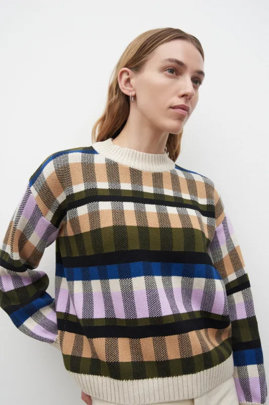 Autumn Check Jumper sold by Kowtow