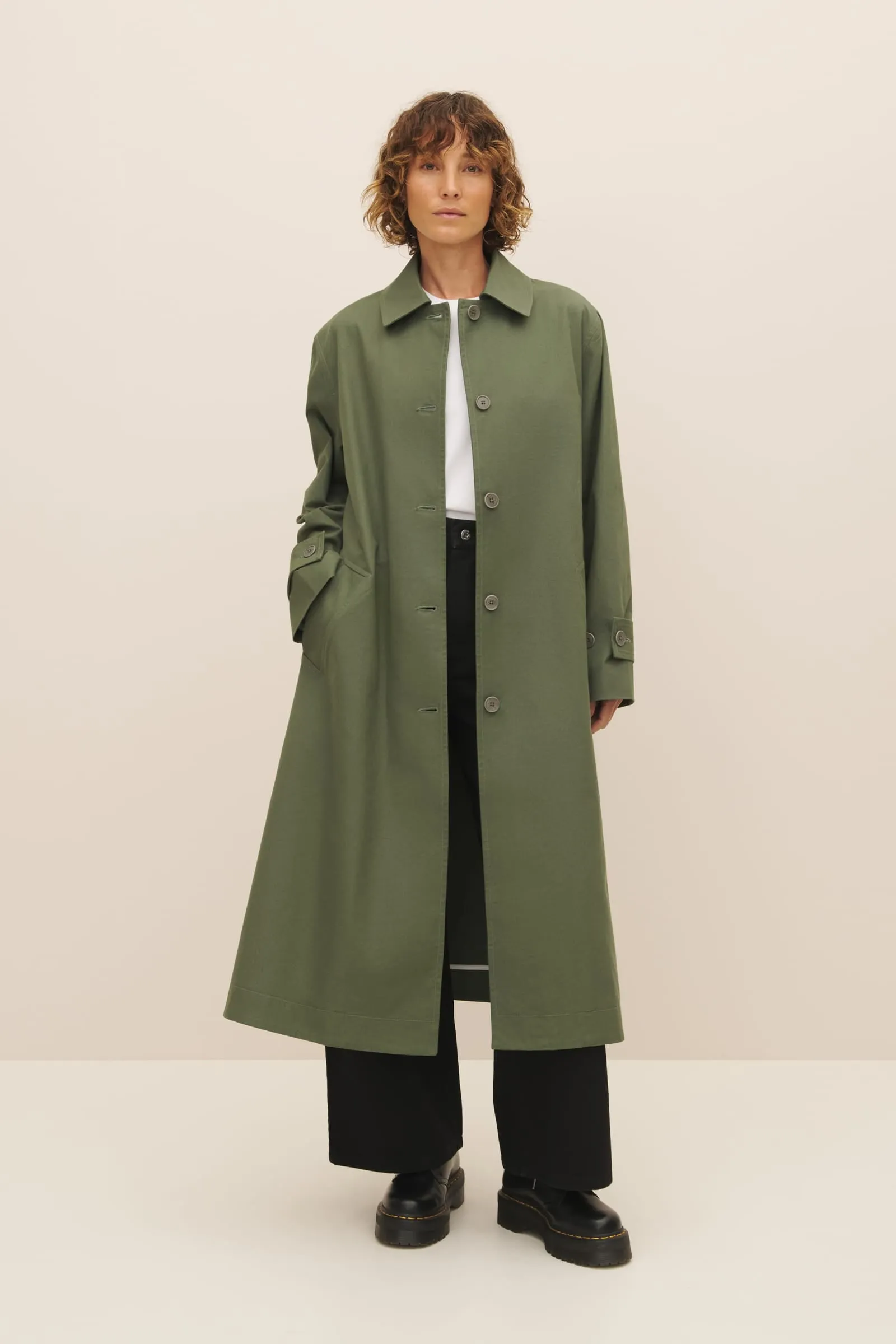 アウターその他 LOOKAST NICKY HALF TRENCH COAT / NICKY HALF TRENCH COAT_2col TruClothing Mens Full Lenth Overcoat Mac Jacket Wool Feel