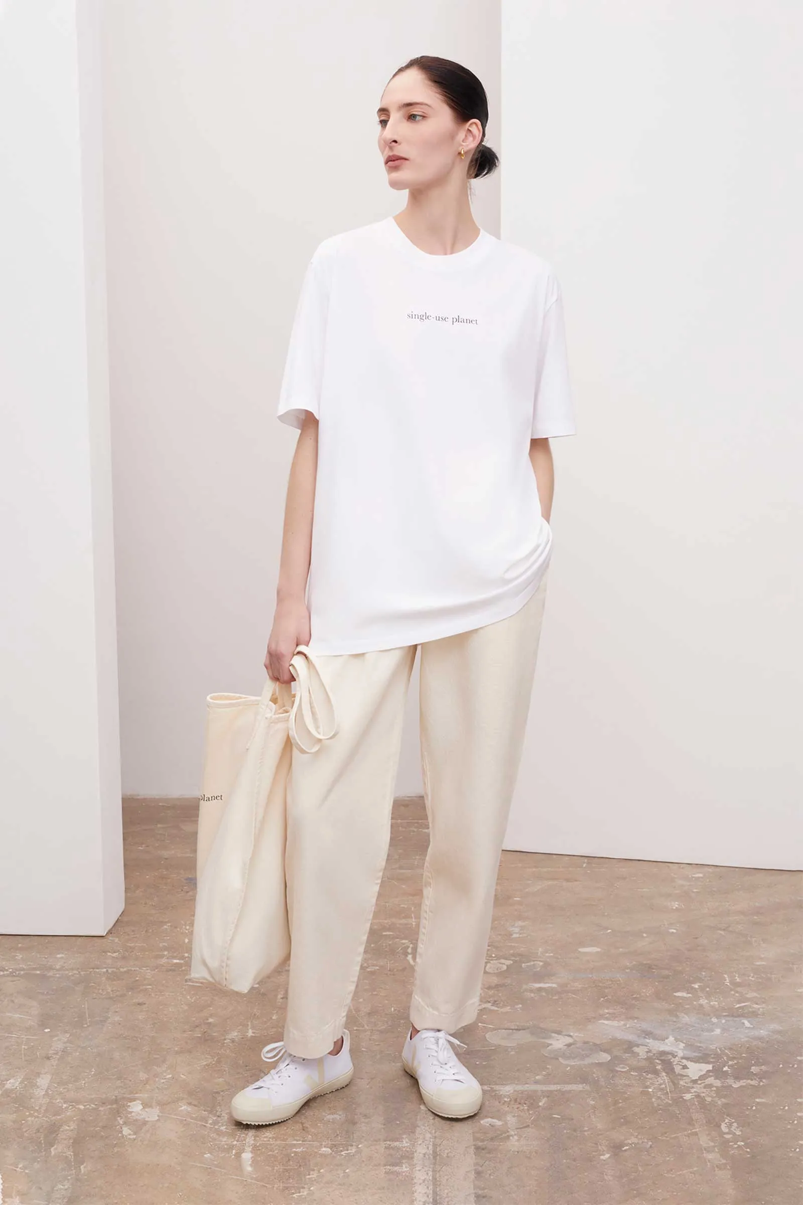 Unisex Single-Use Planet Tee sold by Kowtow