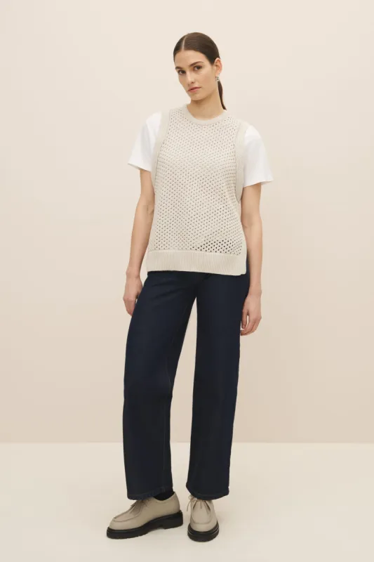 Pointelle Vest sold by Kowtow