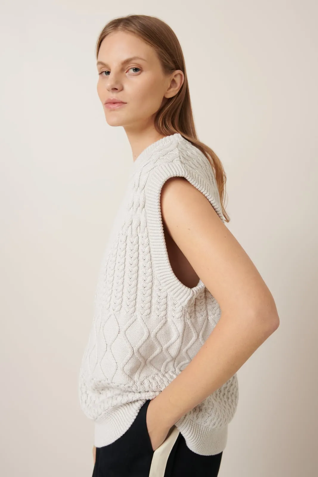 Aran Vest sold by Kowtow product image thumbnail 5