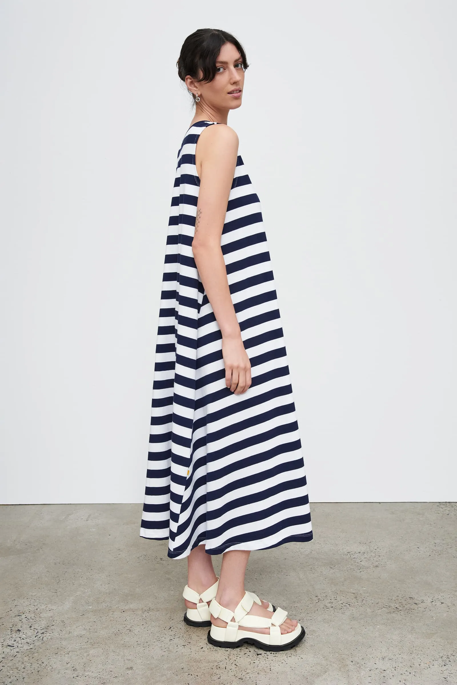 Rugby Tank Swing Dress sold by Kowtow product image thumbnail 3