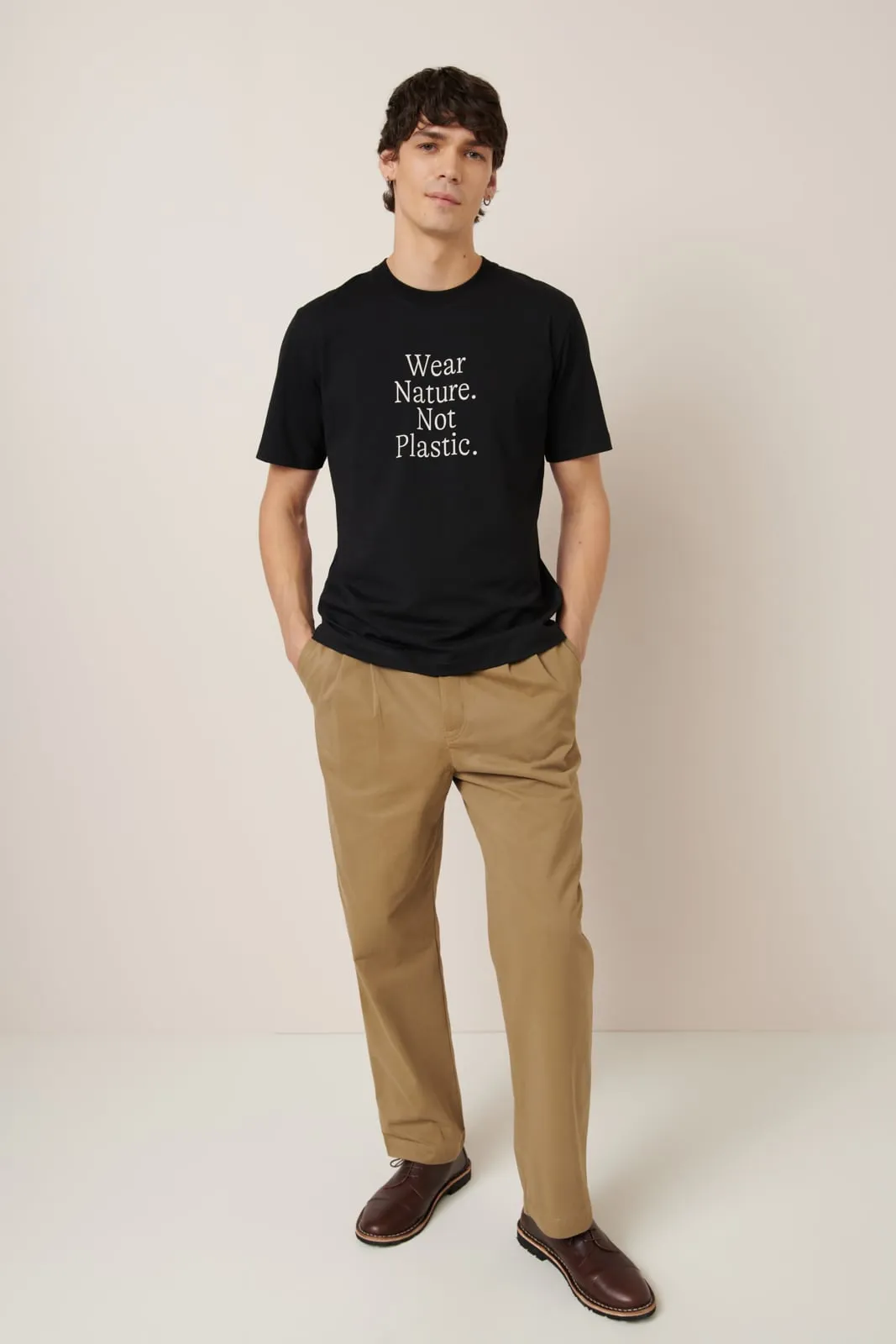 Plastic Free Staple Tee sold by Kowtow