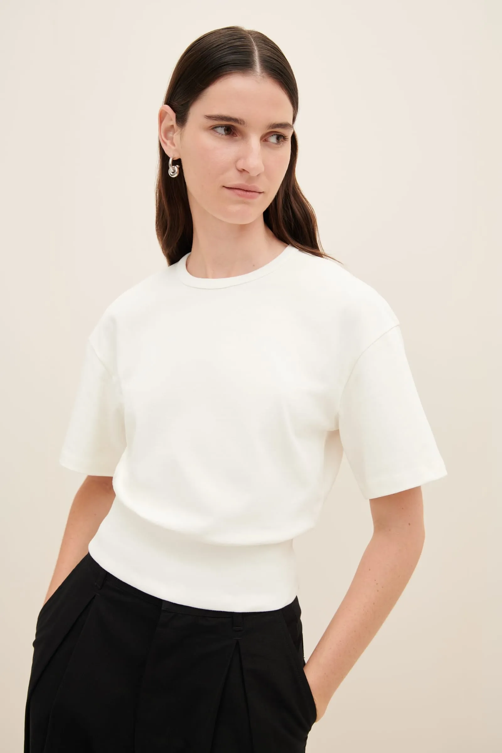 Boxy Rib Tee sold by Kowtow