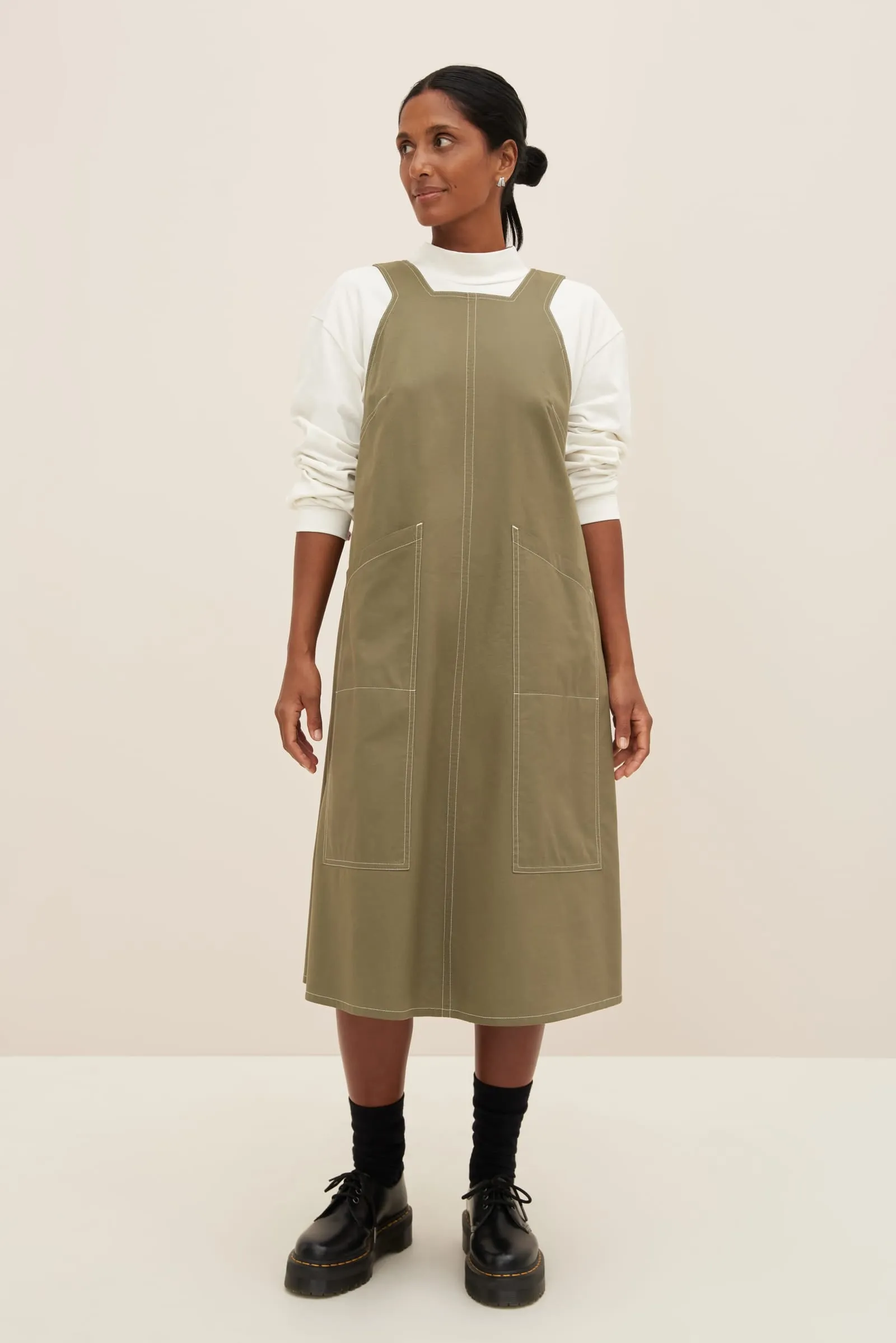 Mirror Apron Dress sold by Kowtow