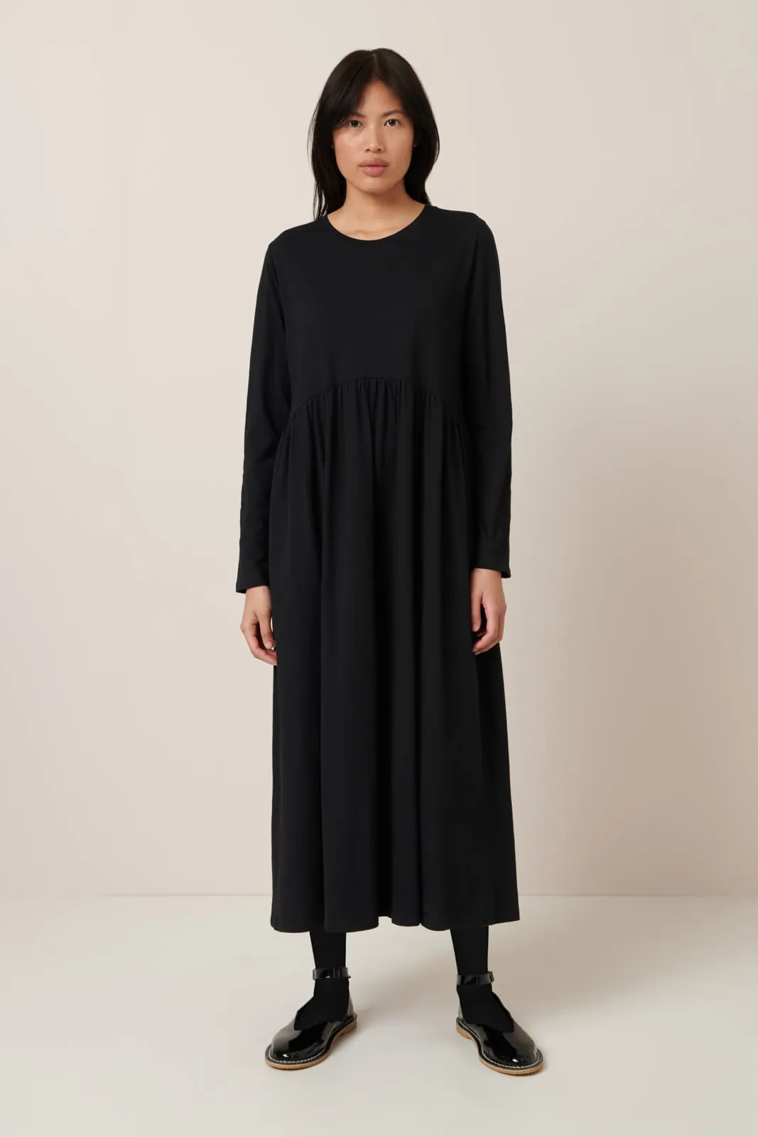 Long Sleeve Gather Dress sold by Kowtow product image thumbnail 5