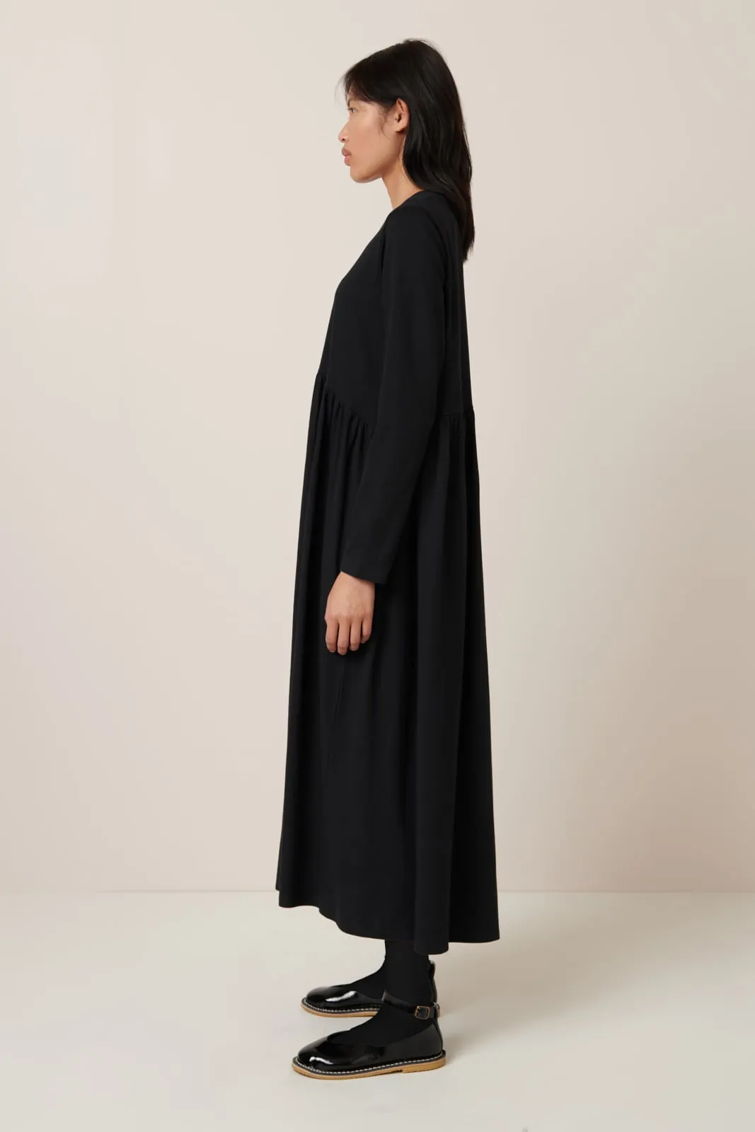 Long Sleeve Gather Dress sold by Kowtow product image thumbnail 3